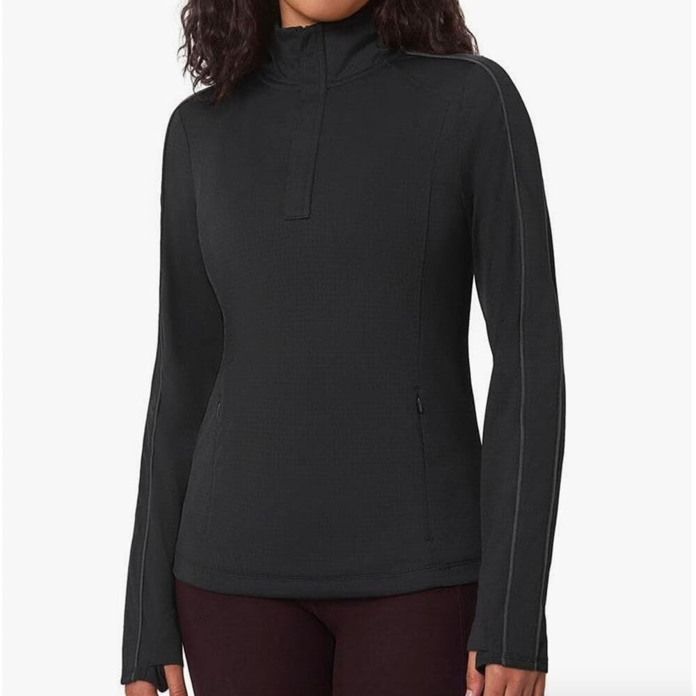 Mondetta Active Lightweight 1/4 Zip Long Sleeve Pullover Top Woman's
